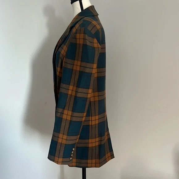 Plaid Blazer Wool Jacket - Picture 6 of 13
